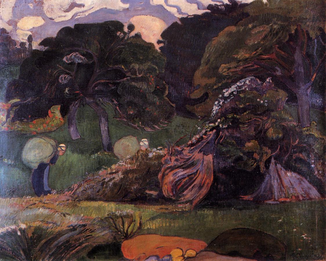 Brittany Landscape - Paul Gauguin Painting
